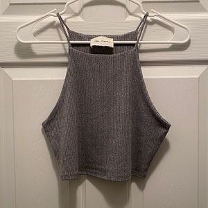 The Cove | Stretchy Gray Crop Tank